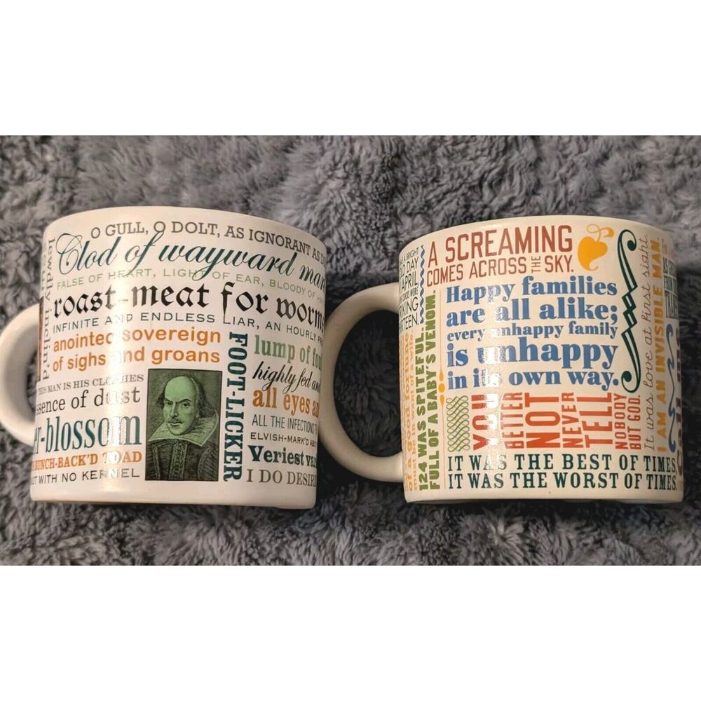 The Unemployed Philosopher's Guild Shakespeare Insults Literary Openings 2 Mugs
